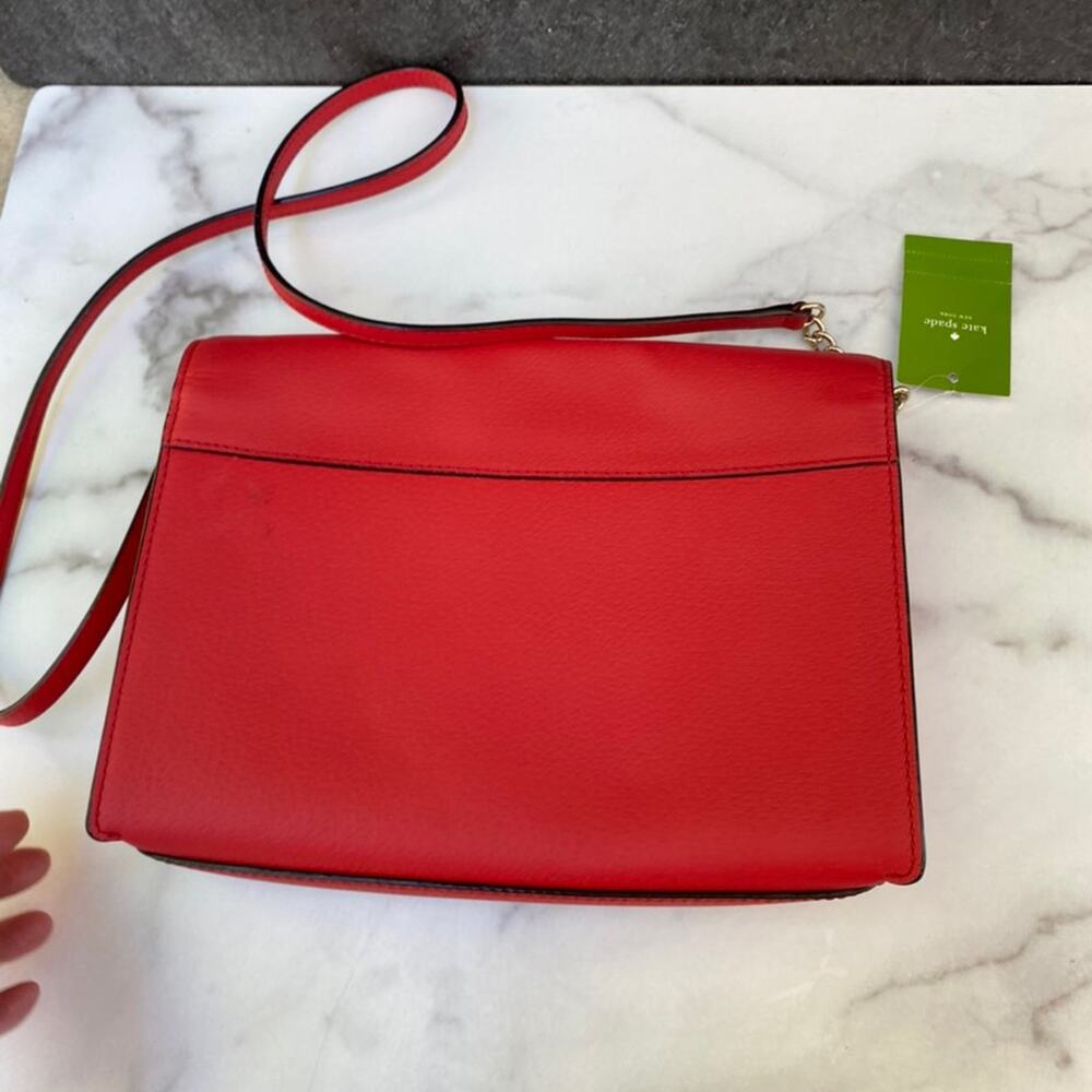 Kate Spade Robinson Street Zambia Leather Red Carpet Crossbody Bag NEW - Picture 7 of 12